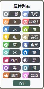 宝可梦属性有哪些