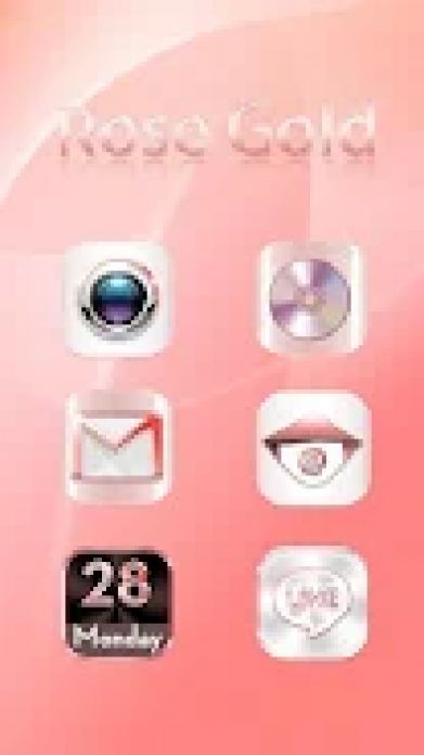 玫瑰金苹果水晶主题app官方下载（Rose Gold Apple Theme） v1.1.2