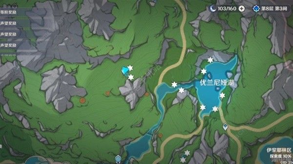 原神湖光铃兰位置大全 湖光铃兰采集路线图一览