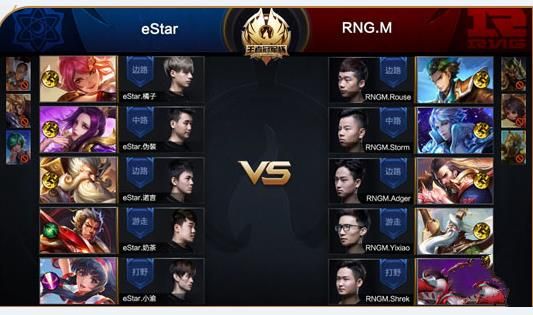 王者荣耀王者冠军杯半决赛视频：eStar vs RNG.M第5场​