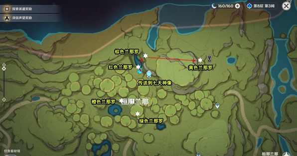 原神兰那罗三种颜色去哪拍