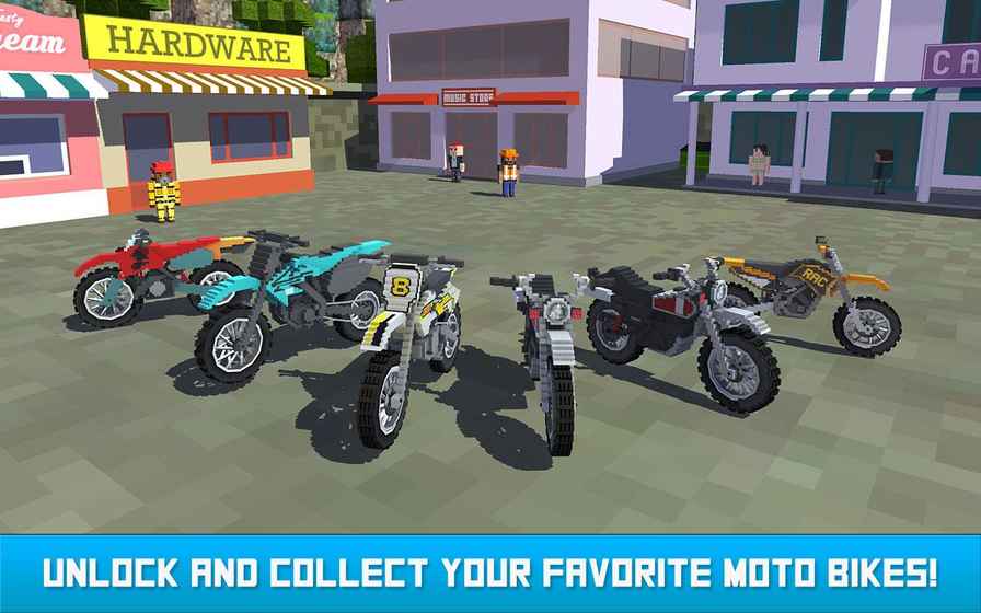 冬季的微风游戏安卓最新版（Blocky Moto Bike SIM Winter Breeze）图片1