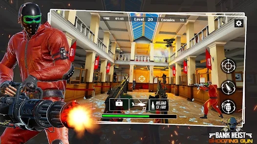 银行抢劫射击枪安卓版游戏下载（Bank Heist Shooting Gun） v1.0.3