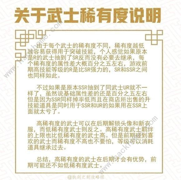 执剑之刻UR和SSR有什么不同 UR和SSR区别详解