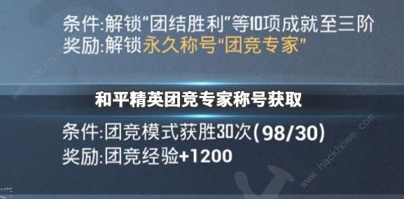 和平精英团竞专家称号怎么获得 团竞专家称号获取方法详解图片2